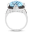 8.29 Carat Swiss Blue Topaz & Diamond Sterling Silver Ring