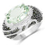 Anillo de Plata Esterlina con Amatista Verde y Diamantes de 5.98 Quilates