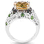 Elegant Citrine & Diamond Cocktail Ring in Sterling Silver