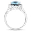 5.27 Carat Swiss Blue Topaz & Diamond Sterling Silver Ring