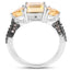 Anillo de Citrino Genuino de 2.71 Quilates y Diamantes Champagne en Plata Esterlina