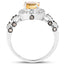 Bague en argent sterling .925 avec citrine et diamant de 1,06 carat