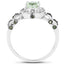 Anillo de Amatista Verde y Diamante de 1.07 Quilates en Plata Esterlina .925