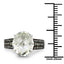 Bague en Argent Sterling avec Améthyste Verte de 4,41 Carats et Diamants
