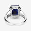 4.80 Carat Glass Filled Sapphire & White Topaz Sterling Silver Ring