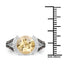 Anillo de Compromiso de Citrino y Diamante de 3.64 Quilates en Plata Esterlina .925