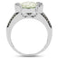 Anillo de Plata Esterlina con Amatista Verde de 3.59 Quilates y Diamantes