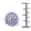 Bague de fiançailles en argent sterling avec tanzanite véritable de 2,27 carats