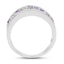 1.23 Carat Genuine Tanzanite Cluster Ring in Sterling Silver