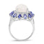 Bague en Opale, Tanzanite et Topaze Blanche de 4,25 Carats
