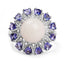 Bague en Opale, Tanzanite et Topaze Blanche de 4,25 Carats
