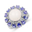 Bague en Opale, Tanzanite et Topaze Blanche de 4,25 Carats