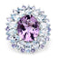 Bague en argent sterling avec améthyste de 7,79 carats, topaze bleue et tanzanite