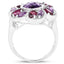 Anillo de plata esterlina de 3.52 quilates con amatista y rodolita genuinas