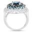 5.98 Carat London Blue Topaz Sterling Silver Cocktail Ring