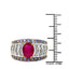 14K Yellow Gold Plated Ruby, Tanzanite & White Topaz Ring
