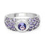 Anillo de plata esterlina .925 con tanzanita genuina de 1.45 quilates