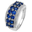 2.00 Carat Kyanite & White Topaz Sterling Silver Engagement Ring