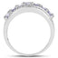 1.44 Carat Genuine Tanzanite & White Topaz Sterling Silver Ring