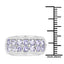 1.44 Carat Genuine Tanzanite & White Topaz Sterling Silver Ring