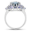Bague en argent sterling avec topaze bleue de Londres et tanzanite de 5,41 carats