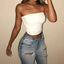 Stylish Exposed Belly Button Wrap Tank Top