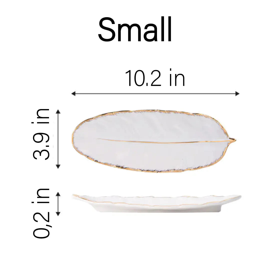 Assiette Élégante en Feuille pour un Service Stylé