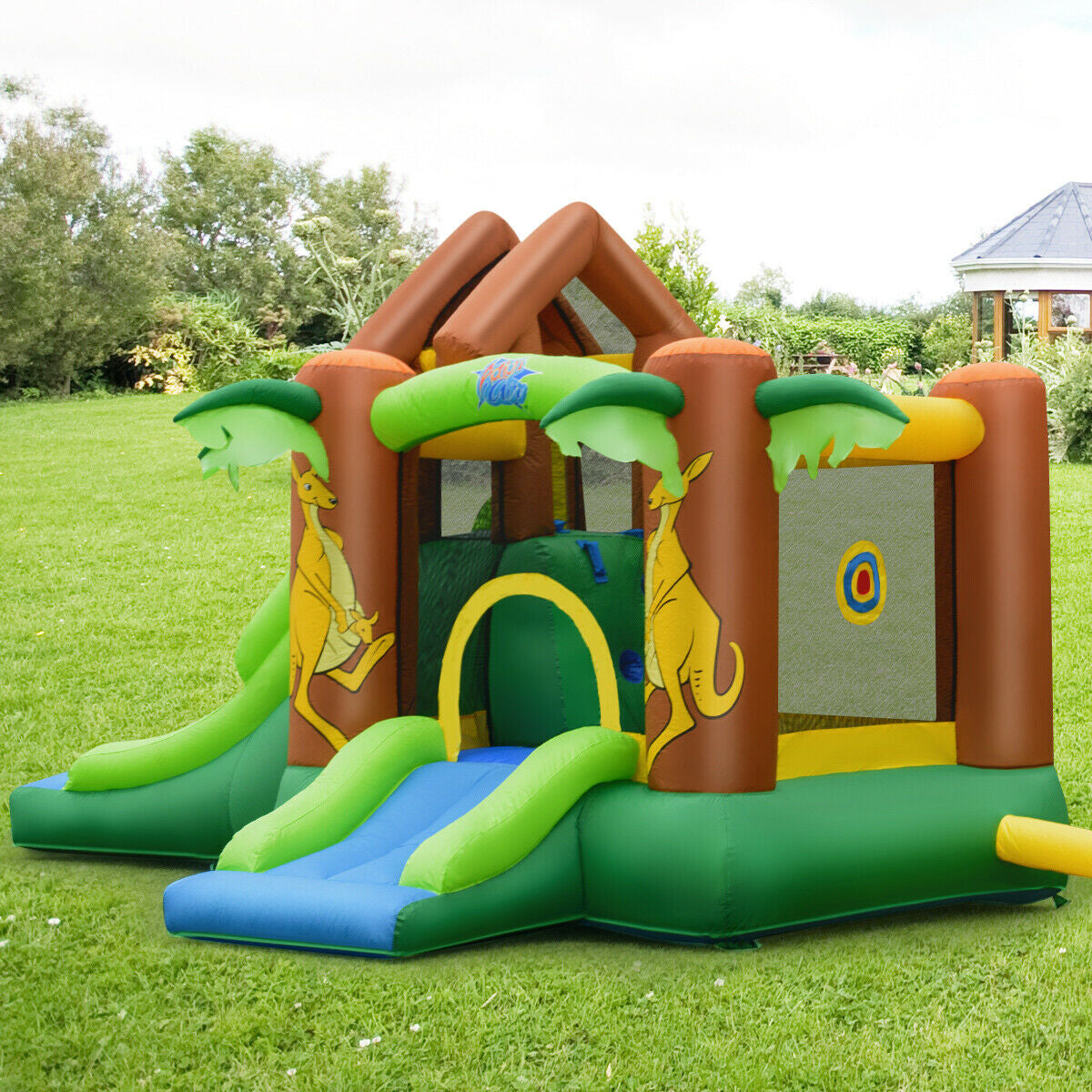 Casa Inflable de Jungle para Niños con Ventilador