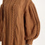 Women's Stand Collar Lantern Sleeve Sweater