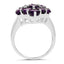 6.78 Carat Genuine Amethyst Sterling Silver Engagement Ring