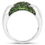 1.82 Carat Genuine Chrome Diopside Sterling Silver Engagement Ring