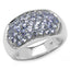 1.37 Carat Genuine Tanzanite Sterling Silver Engagement Ring