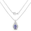 Ensemble de bijoux en tanzanite véritable de 2,46 carats et topaze blanche