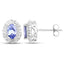 Ensemble de bijoux en tanzanite véritable de 2,46 carats et topaze blanche