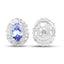 Ensemble de bijoux en tanzanite véritable de 2,46 carats et topaze blanche