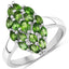 1.28 Carat Genuine Chrome Diopside .925 Sterling Silver Engagement Ring