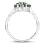 1.28 Carat Genuine Chrome Diopside .925 Sterling Silver Engagement Ring