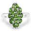 1.28 Carat Genuine Chrome Diopside .925 Sterling Silver Engagement Ring