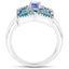 0.44 Carat Genuine Tanzanite Sterling Silver Engagement Ring