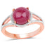 14K Rose Gold Plated 5.05 Carat Glass Filled Ruby Ring