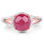 14K Rose Gold Plated 5.05 Carat Glass Filled Ruby Ring