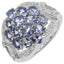 2.38 Carat Genuine Tanzanite Sterling Silver Engagement Ring