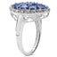Anillo de Plata Esterlina con Tanzanita y Topacio Blanco de 2.29 Quilates