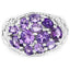 2.64 Carat Genuine Amethyst Sterling Silver Engagement Ring