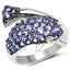 Bague en argent sterling avec tanzanite et diamant de 1,45 carat