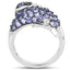 Bague en argent sterling avec tanzanite et diamant de 1,45 carat