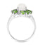 Bague élégante en opale éthiopienne de 2,93 carats et diopside chrome
