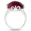Bague de fiançailles en argent sterling .925 avec rubis teinté de 13,65 carats