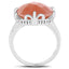 12.75 Carat Genuine Peach Moonstone Sterling Silver Ring