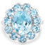 Anillo de Plata Esterlina con Topacio Azul Genuino de 8.67 Quilates